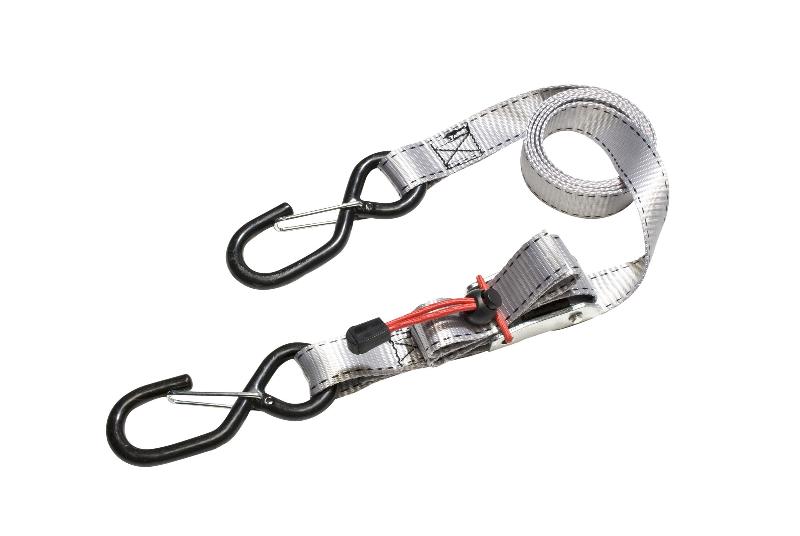 Sangle d'arrimage MASTER LOCK 3062EURDAT - Lot de 4 sangles doubles crocs 1,80 m - Polyester noir et gris_0
