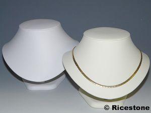 6B) PRÉSENTOIR PORTE-BIJOUX, BUSTE H=15 CM POUR COLLIER ET PENDENTIF.