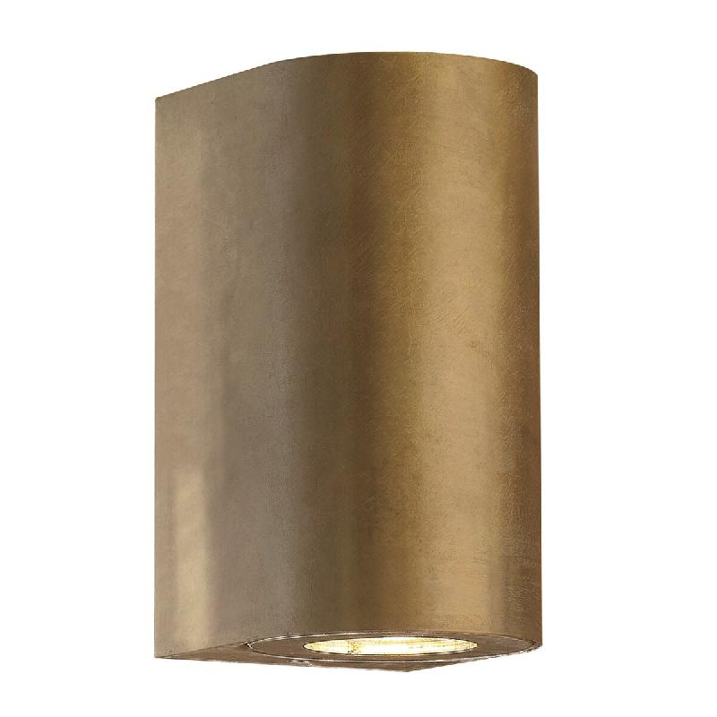 Applique murale CANTO Maxi 2 Brass Laiton, H.17.2 - IP44 - GU10 /Nordlux Extérieur - doré 5701581483989_0