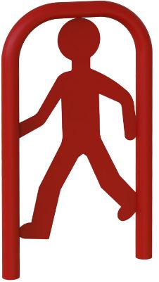 Arceau de signalisation LE PIETON A Sceller - sur platine_0