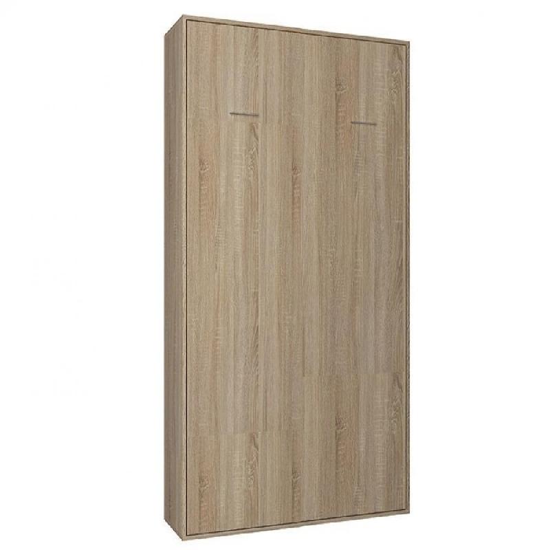 ARMOIRE LIT ESCAMOTABLE SMART-V2 CHÊNE COUCHAGE 90*200 CM._0