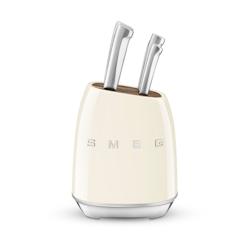 Bloc de 6 couteaux   Crème -  Beige Autre Inox Smeg 15.2x20 cm - beige inox 8017709344184_0
