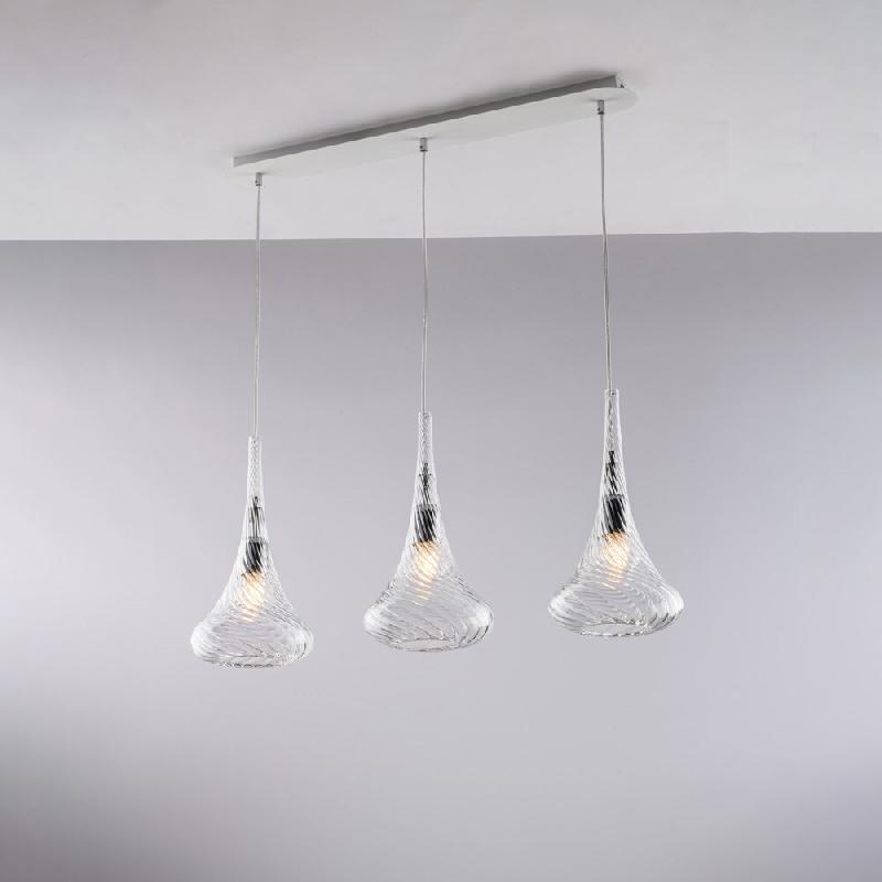 Bonetti Illumina Nemesi Rail en fer avec verre pyrex transparent 3 lumières L.75x10 BL280-BIN3-TR - transparent 8050713219093_0