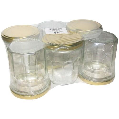 BOUCHONNERIE JOCONDI Pack 6 confituriers 200ml couvercle doré - 035-1092402_0