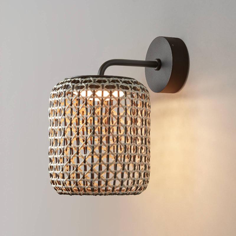 BOVER NANS A APPLIQUE D\'EXTÉRIEUR LED, BRUN, Ø 21,6CM