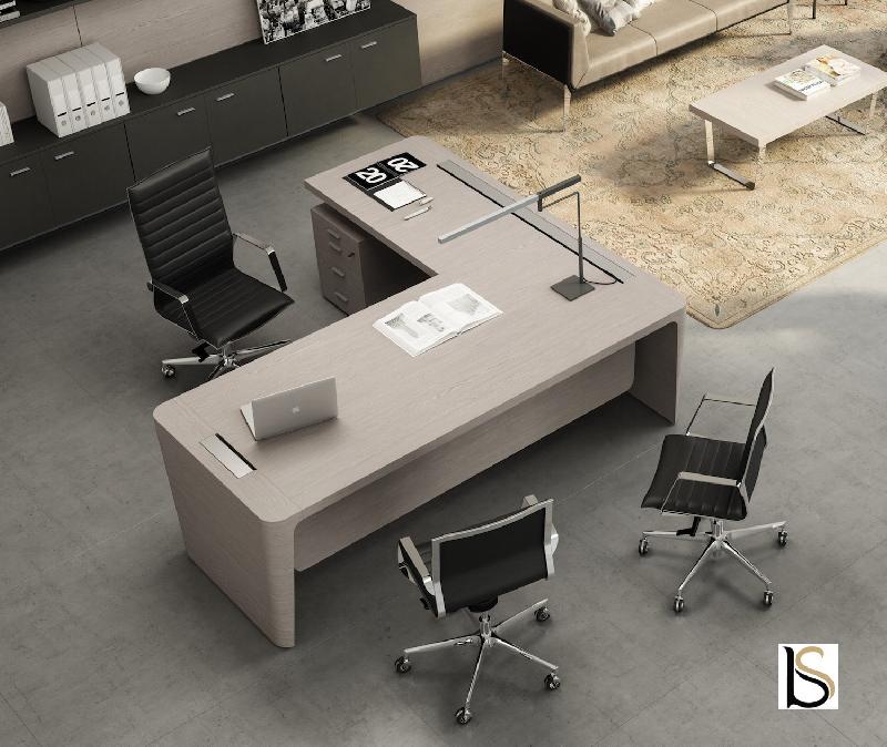 Bureau d'angle X10- Officity - Gauche, Non, Orme gris, 210 x 220 cm_0