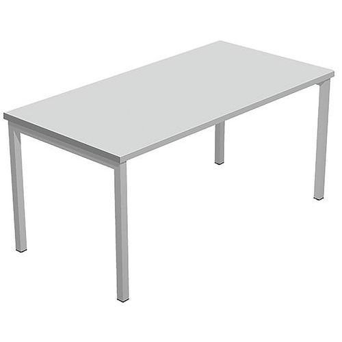 BUREAU DROIT À 4 PIEDS MÉTAL FAST 4 PIEDS - 160CM - GRIS