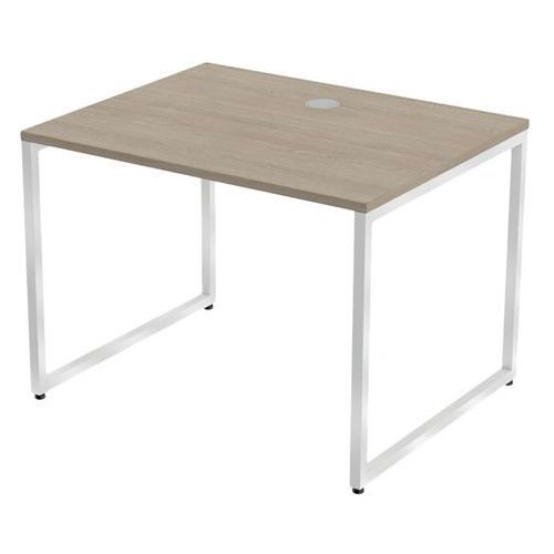 BUREAU KAD PIEDS CADRES 100 X 80 CM CHÊNE GRIS BLANC - MBA