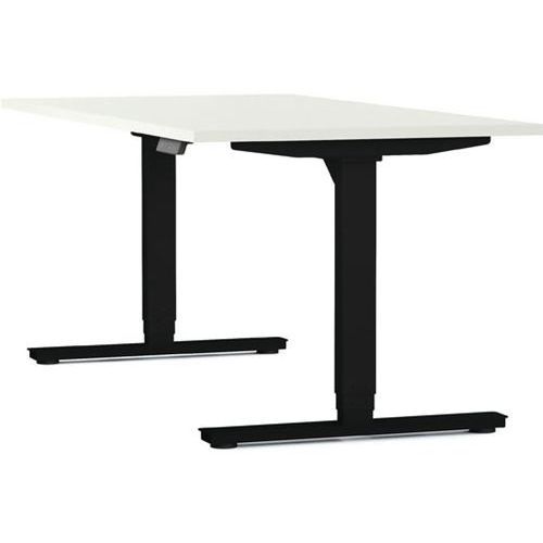 BUREAU MOTORISÉ L120XP80 CM ÉP.25 MM BLANC/NOIR - EOL