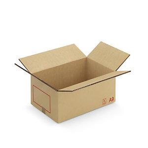 CAISSE CARTON GALIA DOUBLE CANNELURE AVEC RABATS 60X40X30 CM