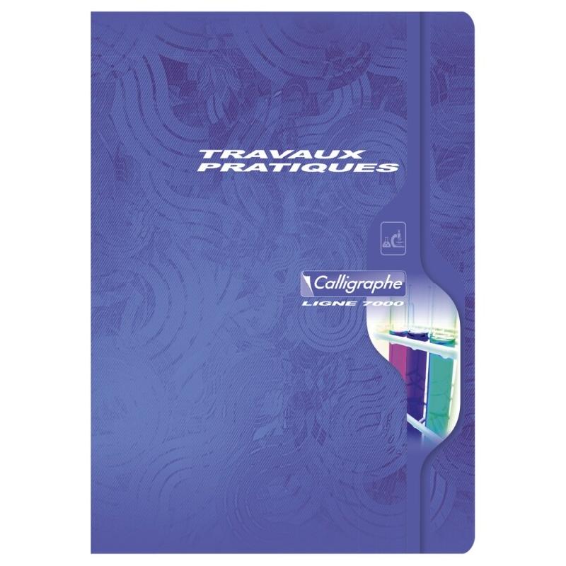 Calligraphe Lot de 10 Cahier Travaux Pratiques Ligne 7000 A4, 96p./48 feuilles 70 g/m² / 90 g/m² piquées, Séyès / uni - 3210330075983_0