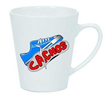 Mug conique blanc en céramique traité polyester - H 9 cm - Ø 8,1 cm - Lot de 36 pièces_0