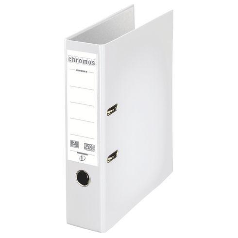 CLASSEUR À LEVIER CARTONNÉ ESSELTE CHROMOS PLUS A4 - DOS 8 CM BLANC