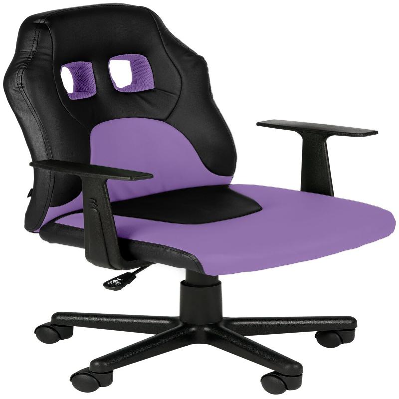 CLP Chaise de bureau Fun pour enfants Noir / violet - violet polyester 314490_0