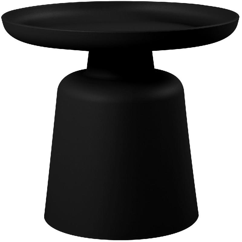 CLP Table d'appoint ronde Ø 49 cm Nikko, en plastique résistant aux intempéries, charge max. 40 kg HLP: 45x49x49 cm Noir - noir 328369_0
