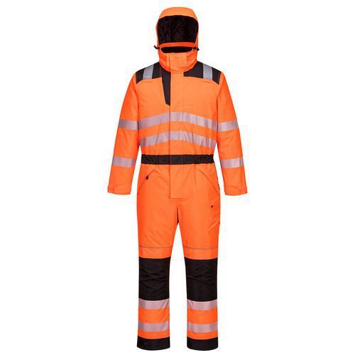 COMBINAISON HIVER PW3 HAUTE VISIBILITÉ PW35 NOIR/ORANGE XL - PORTWEST