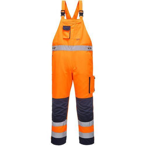 COTTE À BRETELLES HAUTE-VISIBILITÉ DIJON TX52 BLEU/ORANGEXXL - PORTWEST