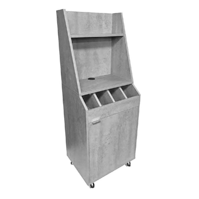 Desserte vaisselier d'intérieur L57xP46xH150cm Service Haut - décor béton_0