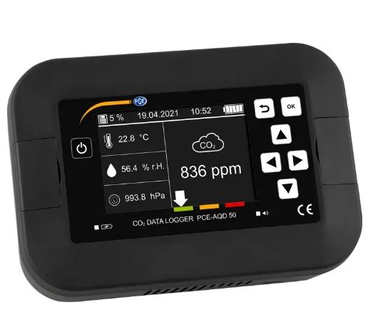 Enregistreur de données de qualité d'air professionnel - PCE-AQD 50 - PCE INSTRUMENTS - Capteurs CO2, température, humidité et pression_0