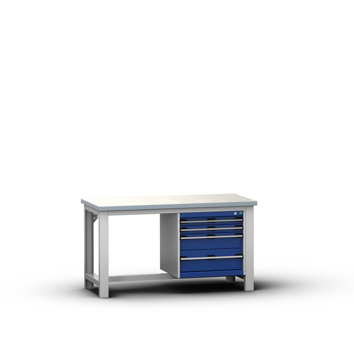 Établi à ossature cubio avec armoire à 4 tiroirs - 41003132.11V_0