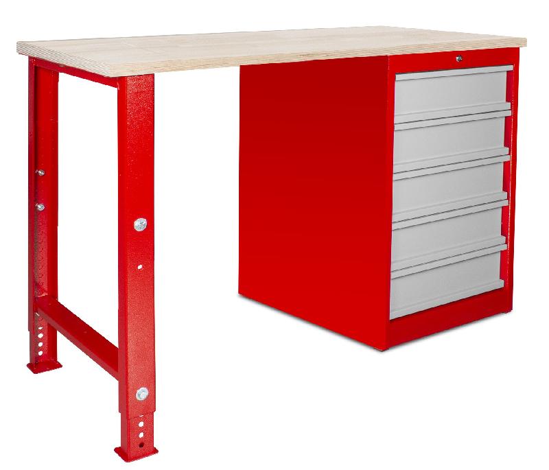 ÉTABLI MODULAIRE AVEC ARMOIRE À TIROIRS 120 CM MW-TOOLS MOD121