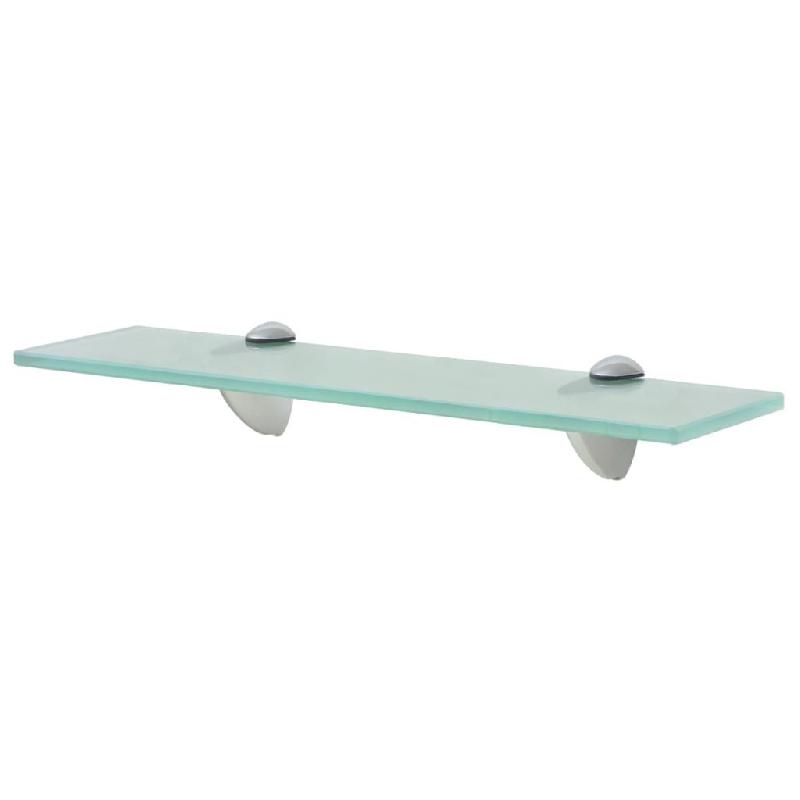 Étagère murale design en verre trempé 40x20 cm - 8 mm transparent avec supports en alliage de zinc_0