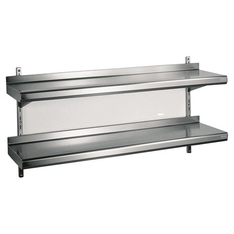 ETAGÈRE MURALE À CRÉMAILLÈRES 2 NIVEAUX LONGUEUR 800 MM