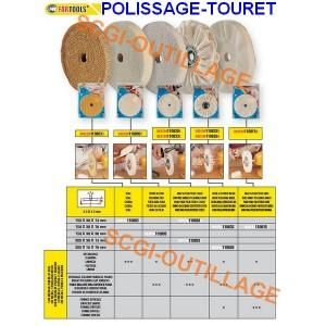 FARTOOLS-FEUTRE A POLIR D.150MM,FIBRES AGGLOMEREES,150X20X20MM