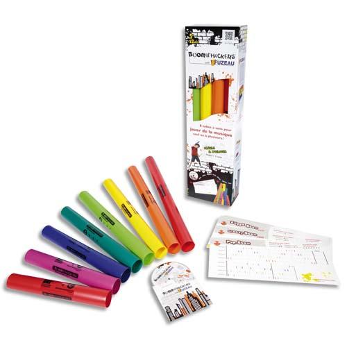 PACK DE 8 TUBES BOOMWACKER 15 FICHES ET 1 CD AUDIO