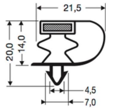 Joint pvc magnetique pour meubles frigos jpc-159_0