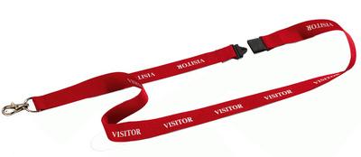 LACET TEXTILE 20 VISITOR, LONGUEUR : 440 MM, ROUGE