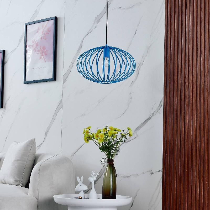 LINDBY SUSPENSION MAIVI, BLEU, 40 CM, FER, CAGE