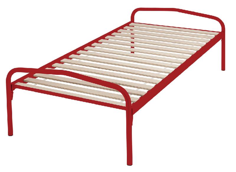 LIT EVOLUTION STANDARD 90X190 CM SOMMIER LATTES RAL 3001 ROUGE - MANUTAN COLLECTIVITÉS