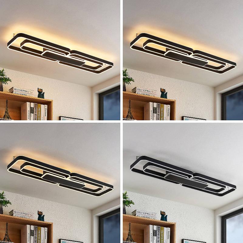 LUCANDE KADIRA PLAFONNIER LED, 120 CM, NOIR