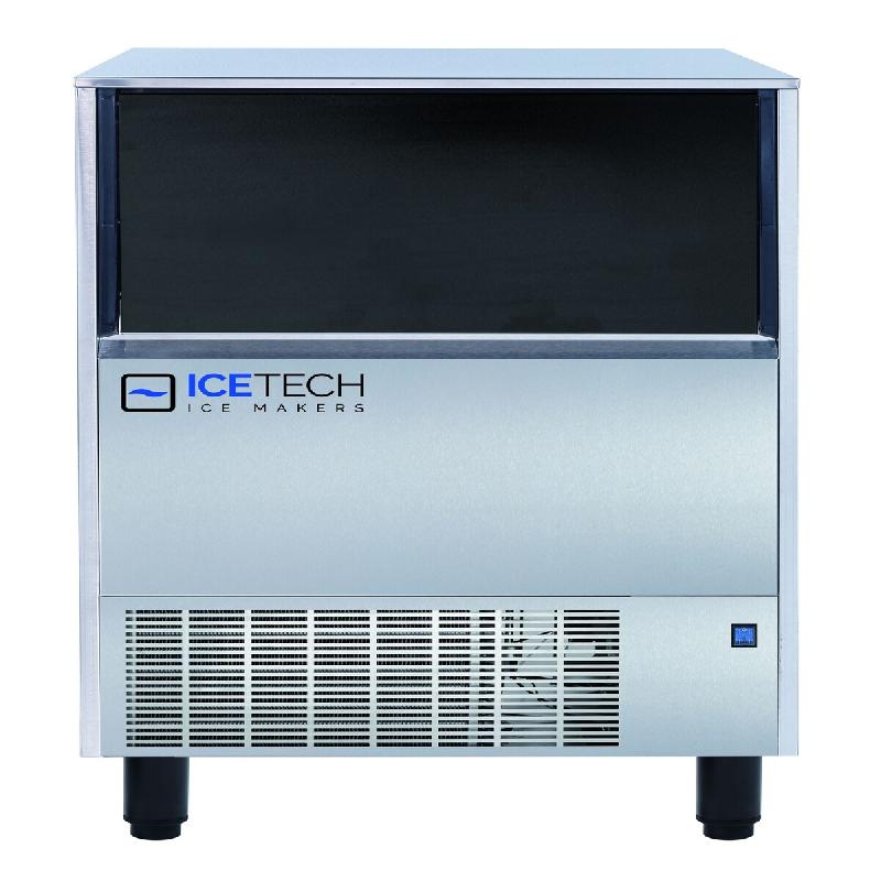 Machine à glaçons 82 kg 20 g cube vide. Stockage 37 kg. Carrosserie en acier inoxydable. Condensation à l'air ou à l'eau. ICETECH PS82 - 1711_0