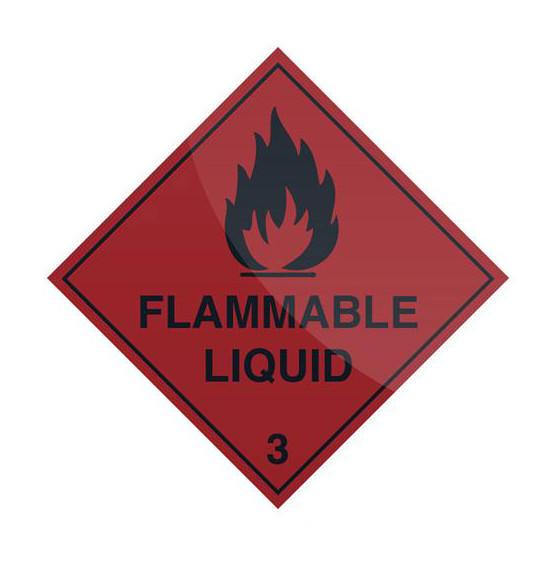 PANCARTE DE SÉCURITÉ AUTOCOLLANTE 100 X 100 MM LIQUIDE INFLAMMABLE - 921598 - FIXMAN - -