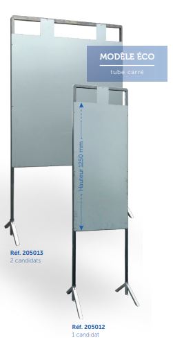 Panneau électoral pour 1 ou 2 candidats - Modèle éco - finition galvanisée_0