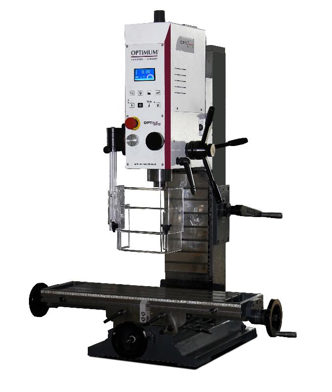 Perceuse-fraiseuse professionnelle X 450 mm Y 200 mm Z 450 mm SANS engrenages avec entraînement direct CM3/M12 0,9 kW 230V Optimill MH3DV_0