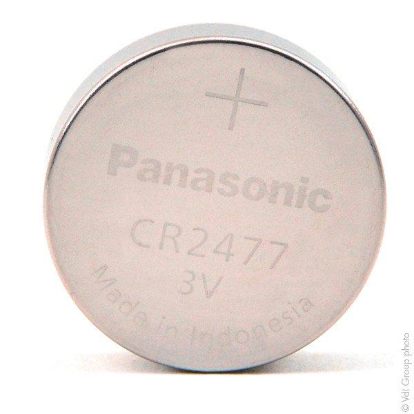 Pile bouton lithium CR2477/BN Panasonic 3V 1000mAh - longue durée de vie et grande densité d'énergie_0