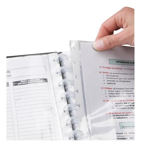 10 POCHETTES - 20 VUES AMOVIBLES GÉODE VIQUEL A4 POLYPROPYLÈNE LISSE 7/100E