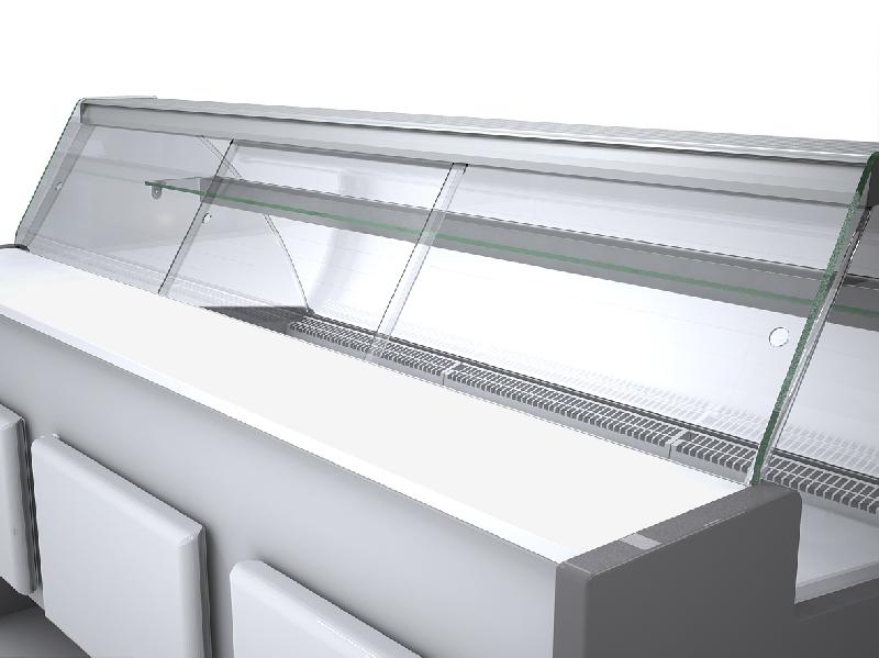PORTE COULISSANTE EN PLEXIGLAS PROFI200, VITRE FRONTALE BOMBÉE