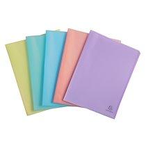PROTÈGE-DOCUMENTS EN POLYPROPYLÈNE SEMI RIGIDE CHROMALINE PASTEL 40 VUES - A4 - COULEURS ASSORTIES - LOT DE 20