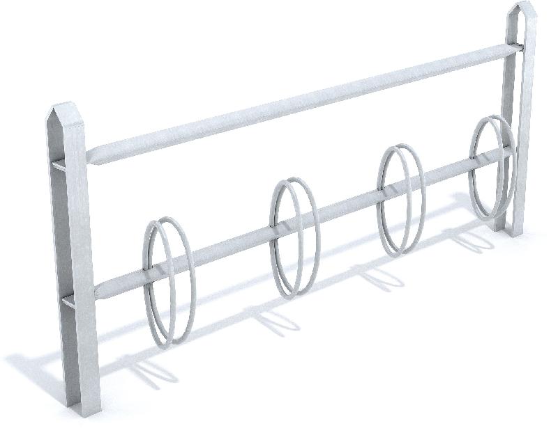 Rampe à vélos Zeta réf-8012657 - Hags - galvanisée avec scellement béton_0
