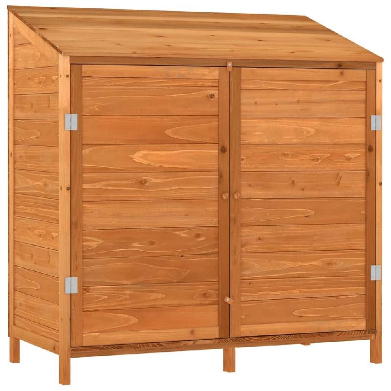 Remise de jardin Marron 102x52x112 cm Bois de sapin solide Modèle Vega Flex Plus - 152185_0
