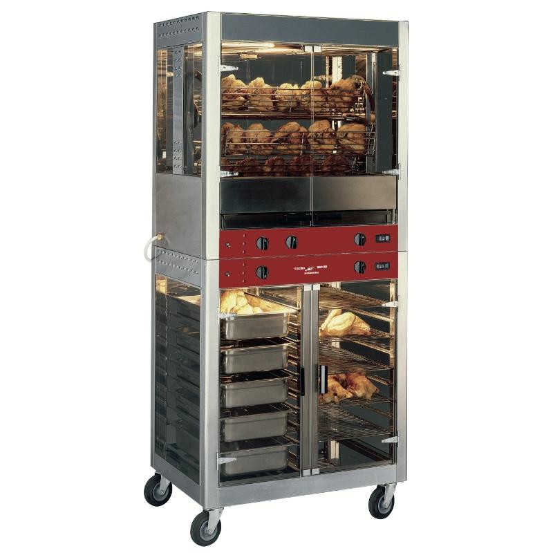 RÔTISSOIRE ÉLECTRIQUE 5 BALANCELLES + ÉTUVE CHAUFFANTE - ROLLER GRILL