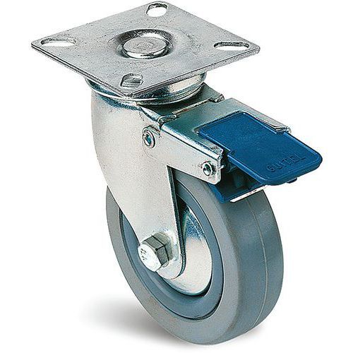 ROULETTE PIVOTANTE À DOUBLE BLOCAGE Ø 120 MM - 80 KG - GUITEL