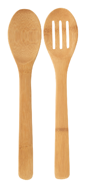 Set de cuillères à salade en bambou - lot de 2 - couleur naturelle - 72g_0