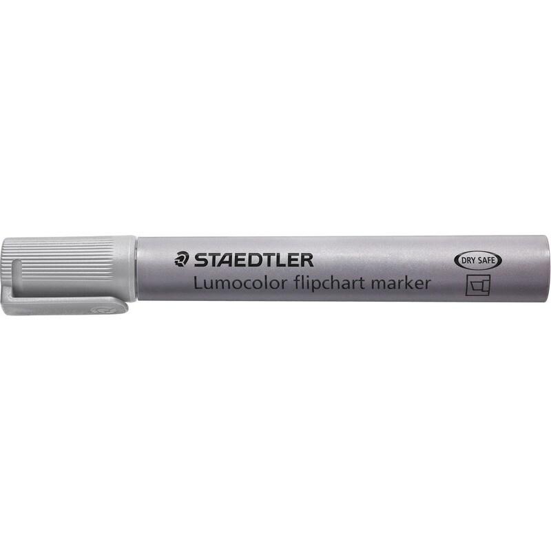 STAEDTLER Marqueur Lumocolor flipchart 356, pointe biseau 2,0-5,0 mm, encre grise - 4007817073698_0