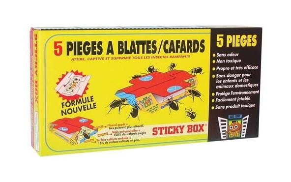 STICKY BOX - PIÈGES À CAFARDS - LOT DE 5