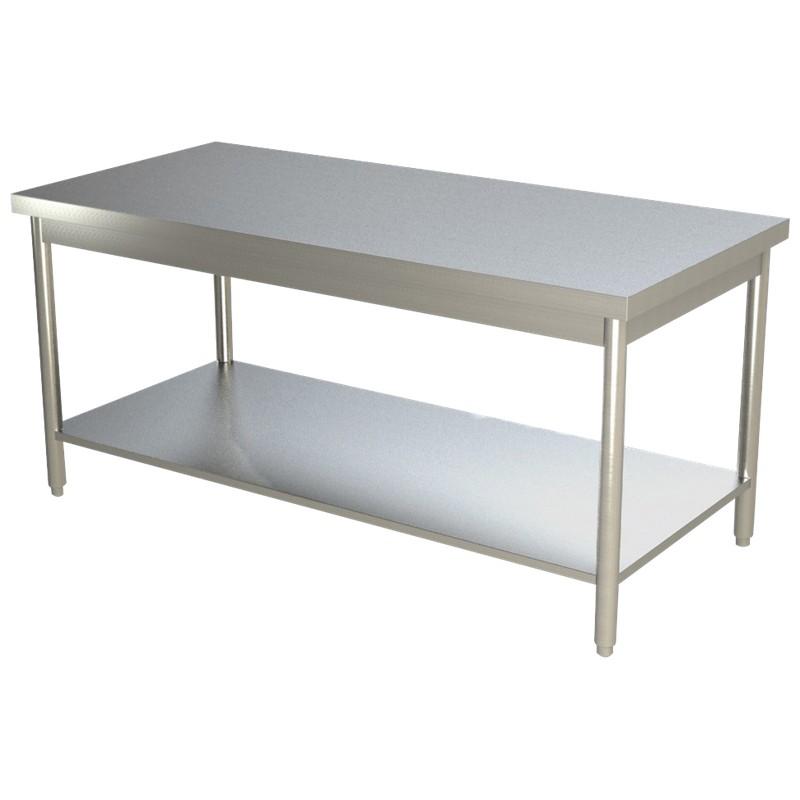 TABLE DE TRAVAIL CENTRALE INOX 1400X600